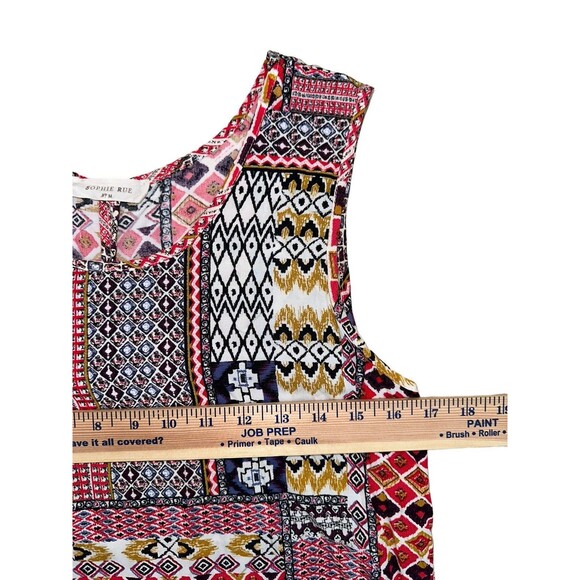 Sophie Rue Womens M Sun Dress Side Slits Round Neck Sleeveless Pockets Pullover - Picture 8 of 9